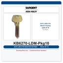 Sargent 6270 LDM 6-Pin Master Keyway Key Blank, Pack of 10