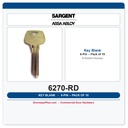 Sargent 6270 RD 6-Pin Key Blank, R System Keyway – Pack of 10