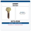 Sargent 6270RDM 6-Pin Key Blank, R System Keyway – Pkg of 10