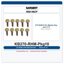 Sargent 270 RHM 5-Pin Master Key Blank, R System – Pack of 10