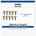 Sargent 275 LF Keyway 5-Pin Key Blank, Nickel Silver – Pack of 10