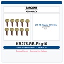 Sargent 275 RB Keyway 5-Pin Key Blank – Pack of 10 | Nickel Silver