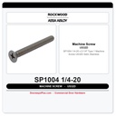 Rockwood SP1004 1/4-20 x 2-1/4" Type 1 Machine Screw US32D Satin Stainless