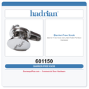 Hadrian 601150 Barrier-Free Knob Set | ADA Toilet Partition Hardware