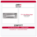 Corbin Russwin CT-11 Key Bitting Gauge – Part# 239F377