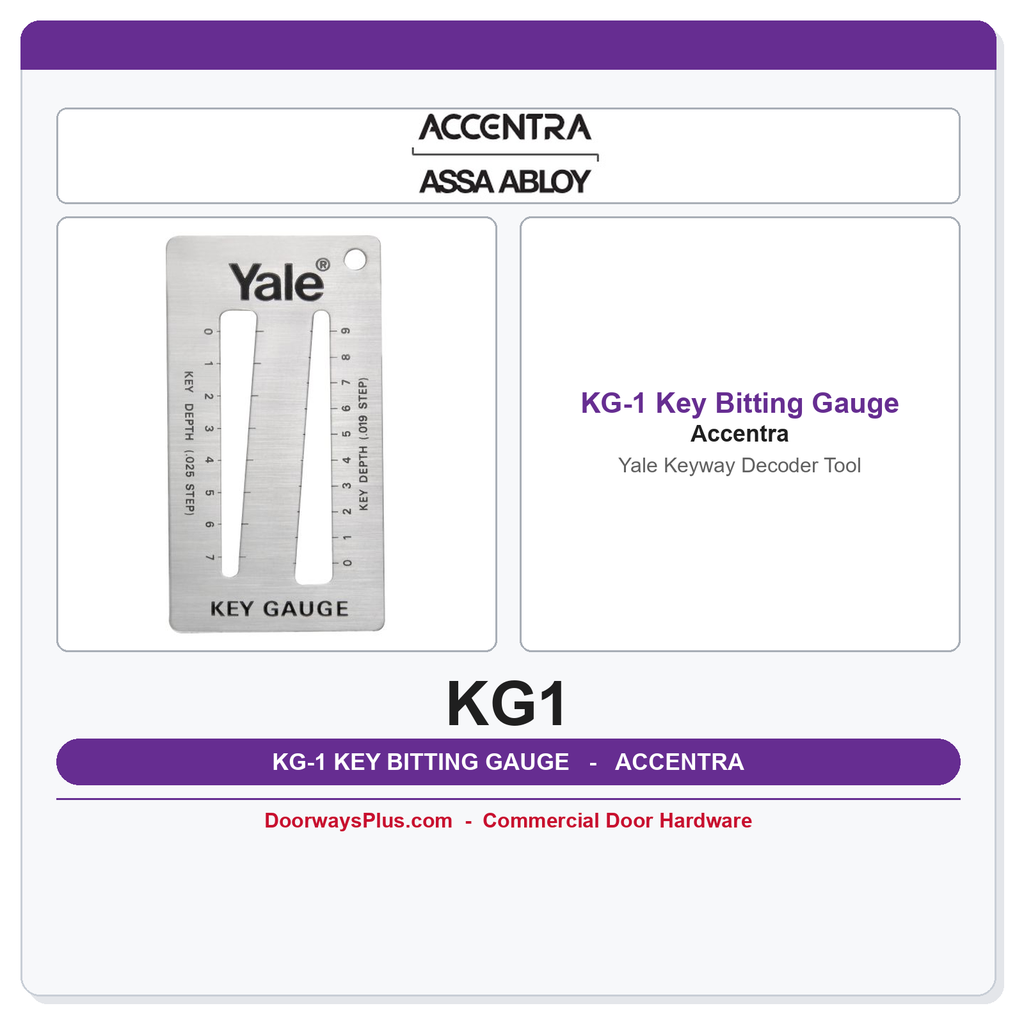 Accentra KG-1 Key Bitting Gauge – Yale Keyway Decoder Tool