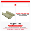 Hager 1303 5" Double Acting Spring Hinge – Adjustable Steel | Commercial Café & Saloon Door