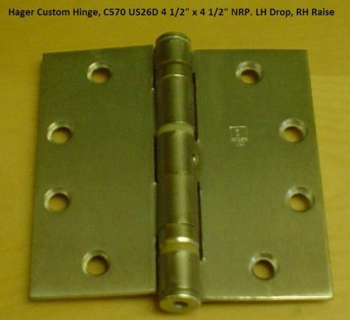 Hager BB1279 4-1/2x4-1/2 Ball Bearing Drop Leaf Hinge LH NRP US26D