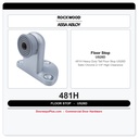 Rockwood 481H Heavy Duty Tall Floor Stop – US26D Satin Chrome | 2-1/4" High Clearance
