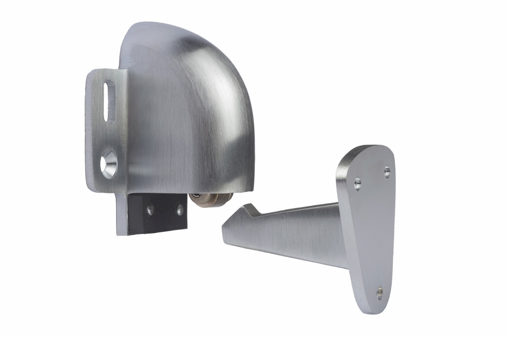 Rockwood 494 Automatic Door Holder & Stop | Cast Brass | US26D Satin Chrome