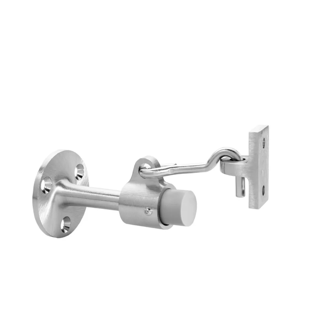 Rockwood 476 Wall Stop & Holder | US26D Satin Chrome | Heavy Duty Cast Brass | 3-3/4" Projection