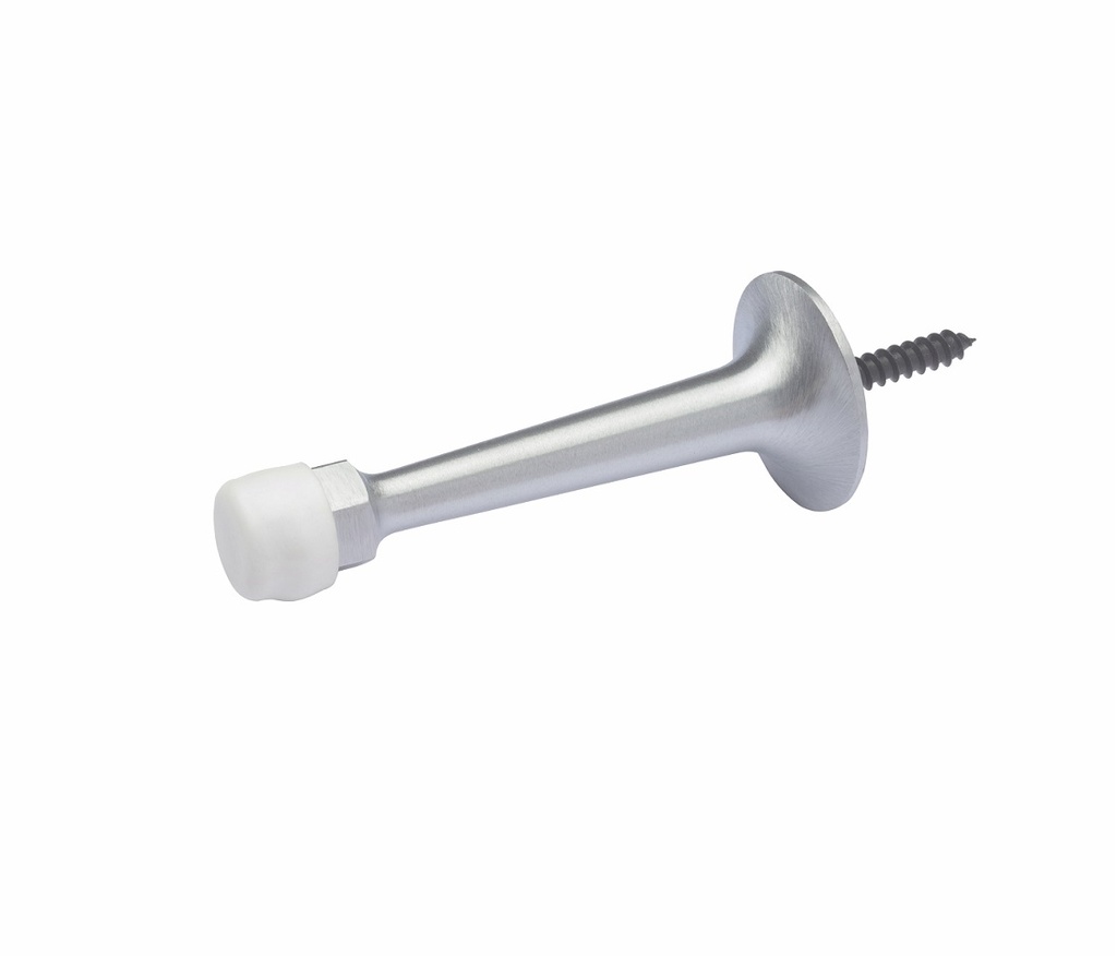 Rockwood 519 Cast Brass Baseboard Stop | US26D Satin Chrome | 3-1/4" Projection