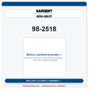 Sargent 98-2518 Mullion Latchbolt Assembly — L980 / 980 / EL980 Non-Rated