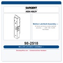 Sargent 98-2518 Mullion Latchbolt Assembly — L980 / 980 / EL980 Non-Rated