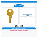 Bobrick 352-122 CAT 118 Cam Lock Replacement Key – Pack of 5