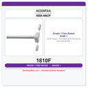 Accentra 1810F Grade 1 Fire-Rated SVR Exit Device | Exit Only | 36"x84"