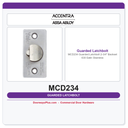 Accentra MCD234 Guarded Latchbolt | 2-3/4" Backset | 630 Satin Stainless