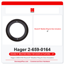 Hager 2-659-0164 Round 6" Weather Ring for Door Actuators