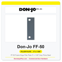 Don-Jo FF-50 Frame Hinge Filler Plate 5" x 1-5/8" Grey Prime Steel