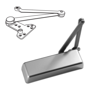 PDQ 7101 BC DS Heavy Duty Parallel Dead Stop Arm Door Closer with Backcheck | Grade 1, UL Fire Rated