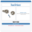 Hadrian 901150 Barrier-Free Knob Set | ADA Stainless Steel Thumb-Turn Latch
