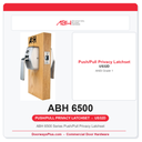 ABH 6500 Series Push/Pull Privacy Latchset | Grade 1 Satin Stainless Steel US32D