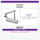 Accentra 5831T Heavy Duty Parallel Arm Door Closer – Spring Stop & Thumbturn Hold Open, ANSI Grade 1