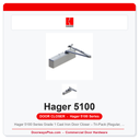 Hager 5100 Series Grade 1 Cast Iron Door Closer – Tri-Pack (Regular, Parallel, Top Jamb)
