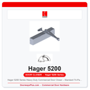 Hager 5200 Series Heavy Duty Commercial Door Closer – Standard Tri-Pack (Regular, Parallel & Top Jamb)
