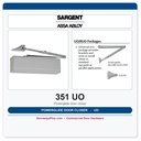 Sargent 351 UO Powerglide Door Closer | Universal Arm, ANSI Grade 1
