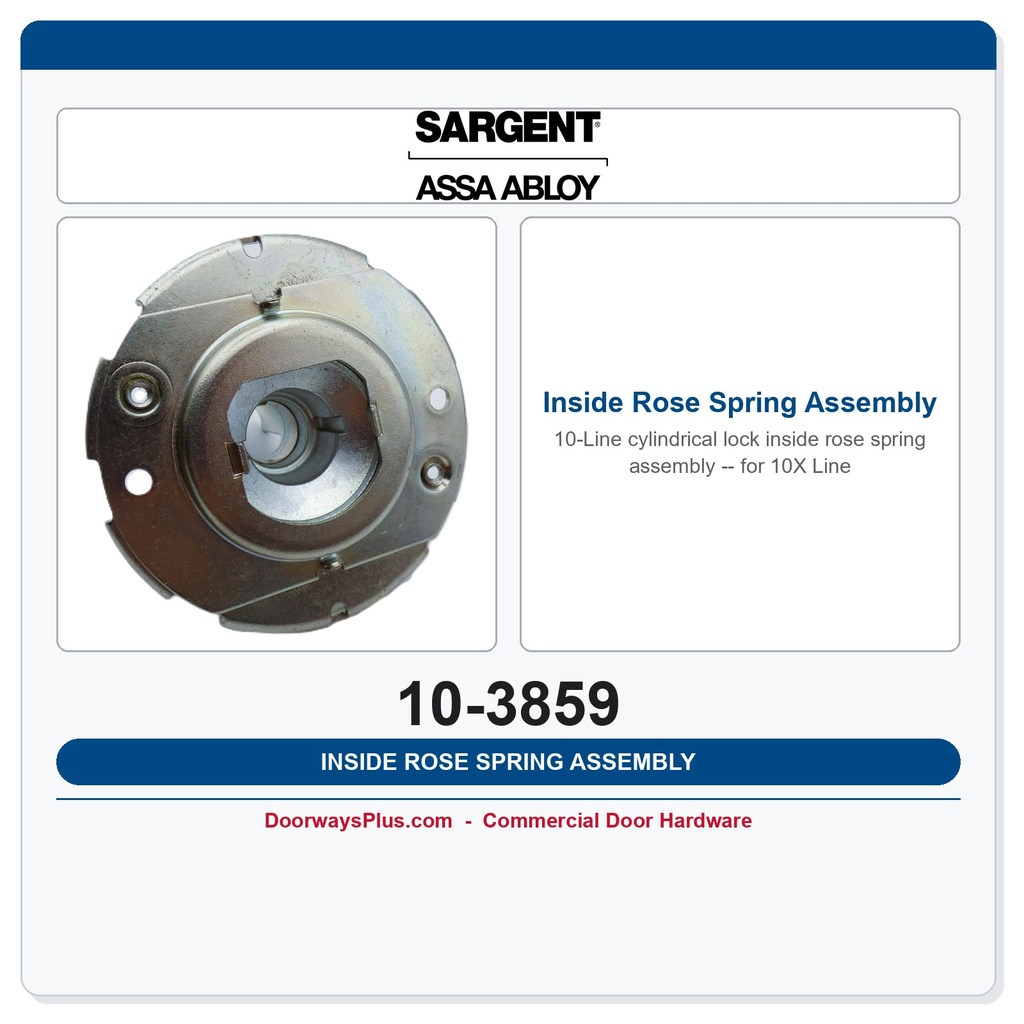 Sargent 10-3859 Inside Rose Spring Assembly for 10X Line