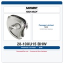 Sargent 28-10XU15 BHW Passage Cylindrical Latchset | 32D Satin Stainless Steel