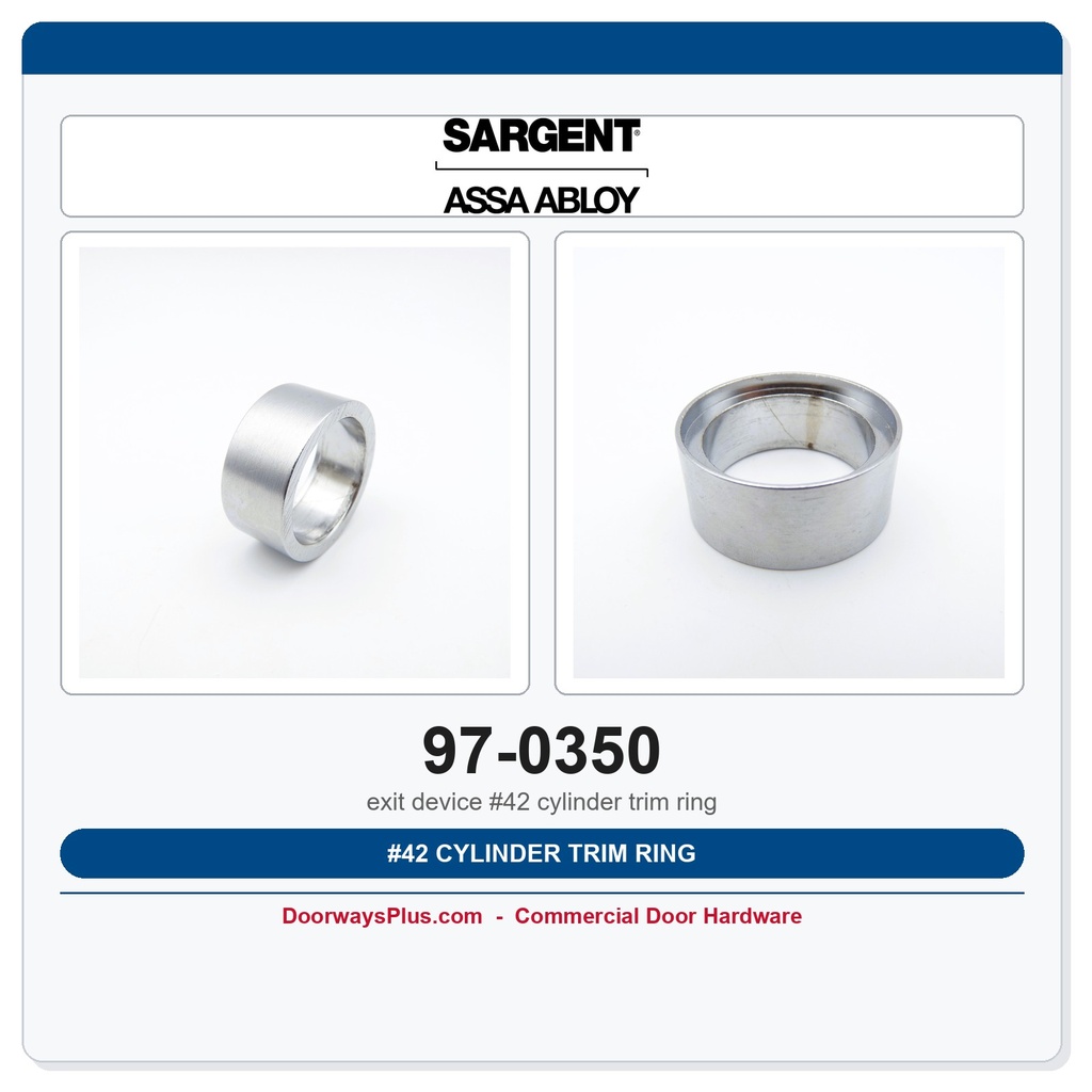 Sargent 97-0350 #42 Cylinder Trim Ring | 700 Series ET | US26D