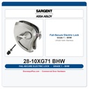 Sargent 28-10XG71 BHW US32D Fail Secure Electric Cylindrical Lock, Grade 1