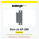 Don-Jo AF-260 Electric Strike Blank Filler Plate 4-7/8" ANSI Frame