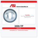 ASI 3000-TP Tenon Plate – Grab Bar Mounting Plate Replacement Part