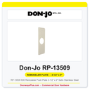 Don-Jo RP-13509 630 Remodeler Push Plate | 3-1/2" x 9" Satin Stainless Steel
