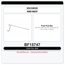 Rockwood BF15747 Offset Push & Pull Bar Set | 10" Pull, 33" Bar, T3 Mount