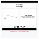 Rockwood BF157A47 Offset Push & Pull Bar Set | 9" Pull, 33" Bar, T3 Thru-Bolt Mount