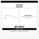 Rockwood BF15847 Offset Push & Pull Bar Set | 12" Pull, 33" Push Bar