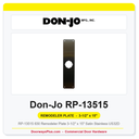 Don-Jo RP-13515 630 Remodeler Plate 3-1/2" x 15" Satin Stainless US32D