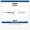 Sargent 8910 Mortise Exit Device | 8900 Series Grade 1 Panic Hardware