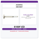 Accentra 6100F-ED Grade 1 Fire-Rated Rim Exit Device | Exit Only