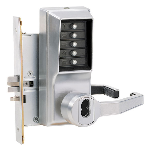 DormaKaba 8146-626 Mechanical Push Button Mortise Lock – Satin Chrome, ADA, 3-Hr Fire Rated