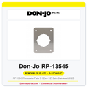 Don-Jo RP-13545 Remodeler Plate 3-1/2"x4-1/2" Satin Stainless US32D