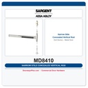 Sargent MD8410 Narrow Stile Concealed Vertical Rod Exit Device – Metal Door