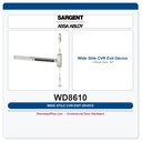 Sargent WD8610 Wide Stile CVR Exit Device – Wood Door, 84" | ANSI Grade 1