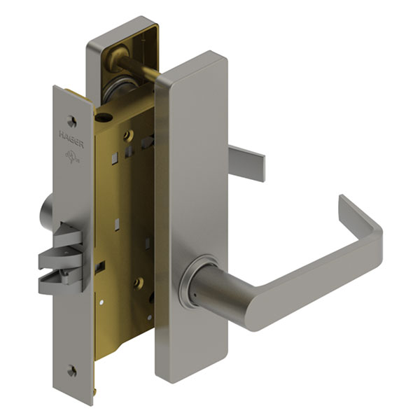 Hager 3810E Passage Mortise Latchset – Grade 1, ANSI F01 Escutcheon Trim