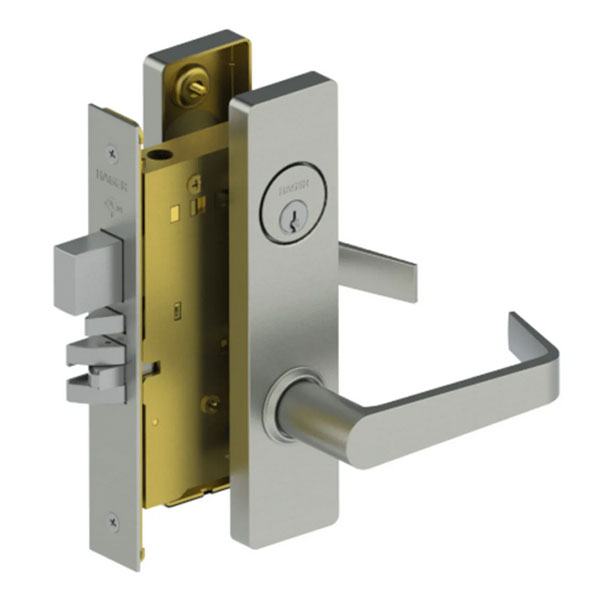 Hager 3853E Grade 1 Commercial Entry Mortise Lockset – ANSI F13 Escutcheon Trim