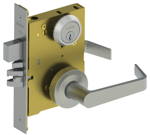 Hager 3857S Intruder Classroom Mortise Lock – ANSI F32 Grade 1 Sectional Trim